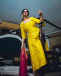 VASTRAYAM Pre-Loved Yellow Kurta Set – One Piece Exclusive