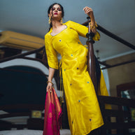 VASTRAYAM Pre-Loved Yellow Kurta Set – One Piece Exclusive