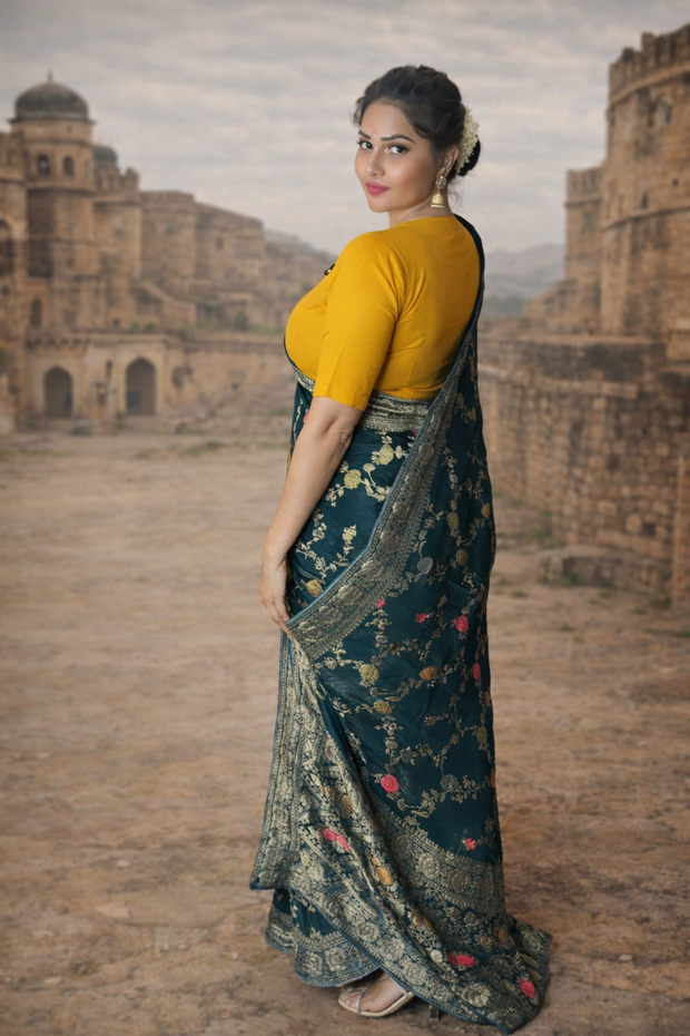 VASTRAYAM Exclusive Viscos Silk Georgette Bandhani Designer Saree
