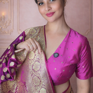 Premium Satin Silk Bridal Banarasi Saree