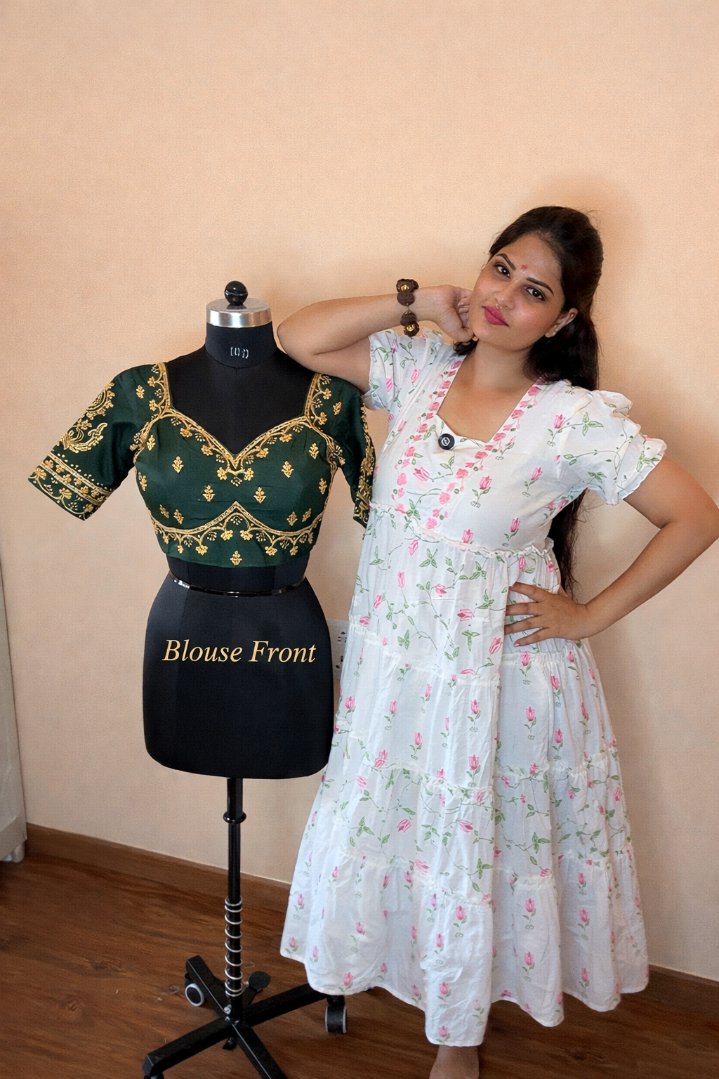 Emerald Bridal Embroidered Blouse