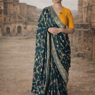 VASTRAYAM Exclusive Viscos Silk Georgette Bandhani Designer Saree