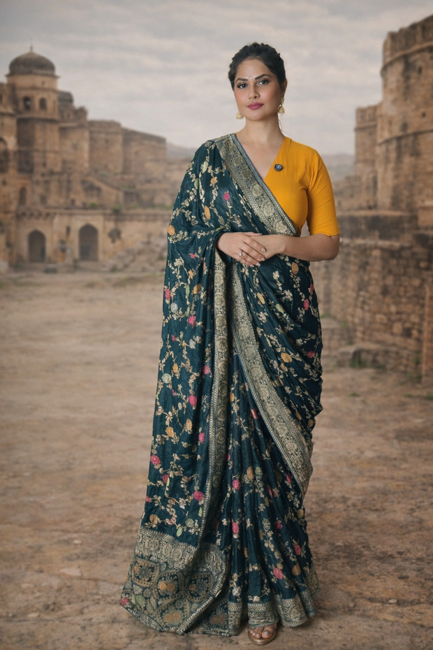 VASTRAYAM Exclusive Viscos Silk Georgette Bandhani Designer Saree