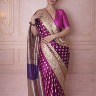 Premium Satin Silk Bridal Banarasi Saree