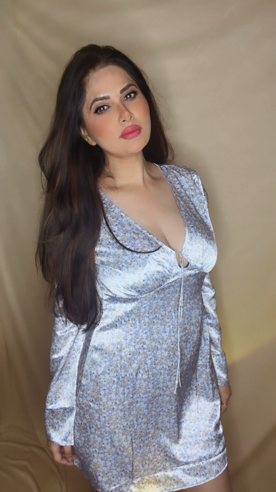 Silk Satin Western Dress – One Piece