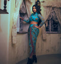 Turquoise Indo-Western Co-Ord Set