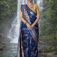 Royal Blue Banarasi Silk Saree – Woven Elegance