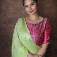 VASTRAYAM Exclusive Mint Green Banarasi Saree