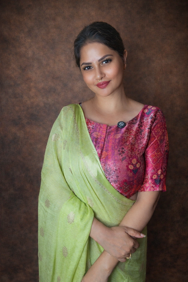 VASTRAYAM Exclusive Mint Green Banarasi Saree