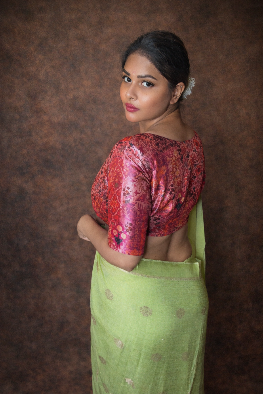 VASTRAYAM Exclusive Mint Green Banarasi Saree