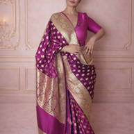 Premium Satin Silk Bridal Banarasi Saree