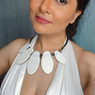 VASTRAYAM  Halter Neck Satin Top