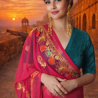 VASTRAYAM Exclusive Georgette Saree – Rich Pink