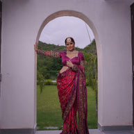 Royal Crimson Ghadchola Saree