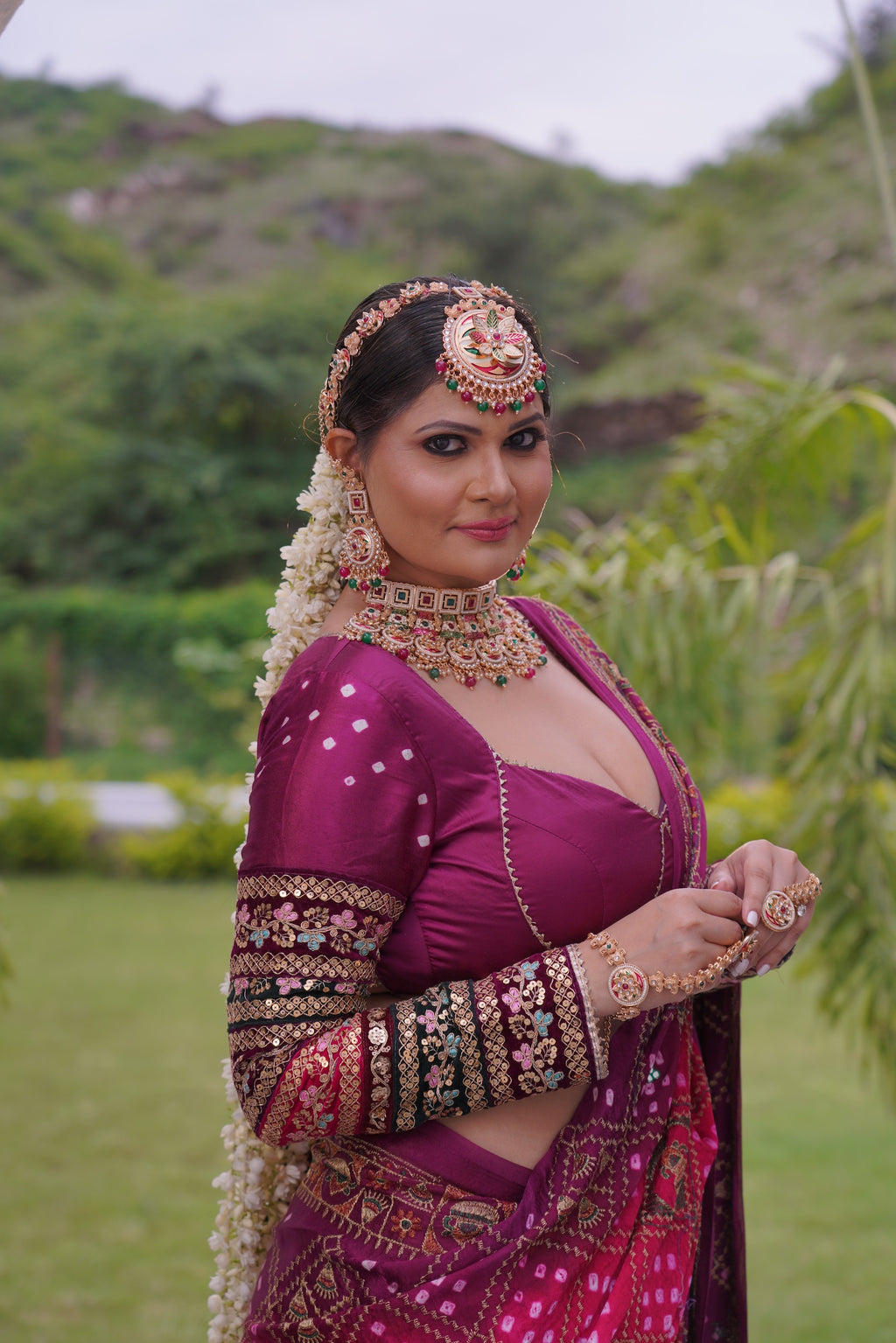 Royal Crimson Ghadchola Saree