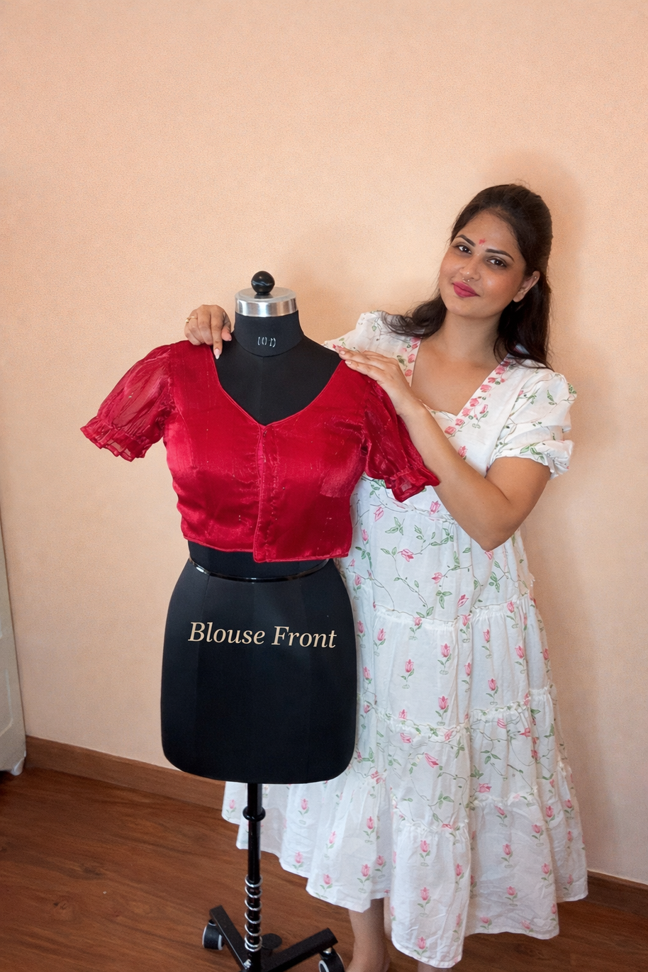 Rani Pink Shimmer Sequence Blouse
