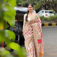 VASTRAYAM Exclusive Beige Printed Saree – Timeless Elegance