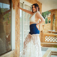VASTRAYAM Denim Fusion Sharara Co-Ord – One of One