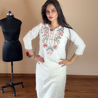✨ VASTRAYAM – Ivory Grace Khadi Cotton Suit Set (Exclusive One Piece) ✨
