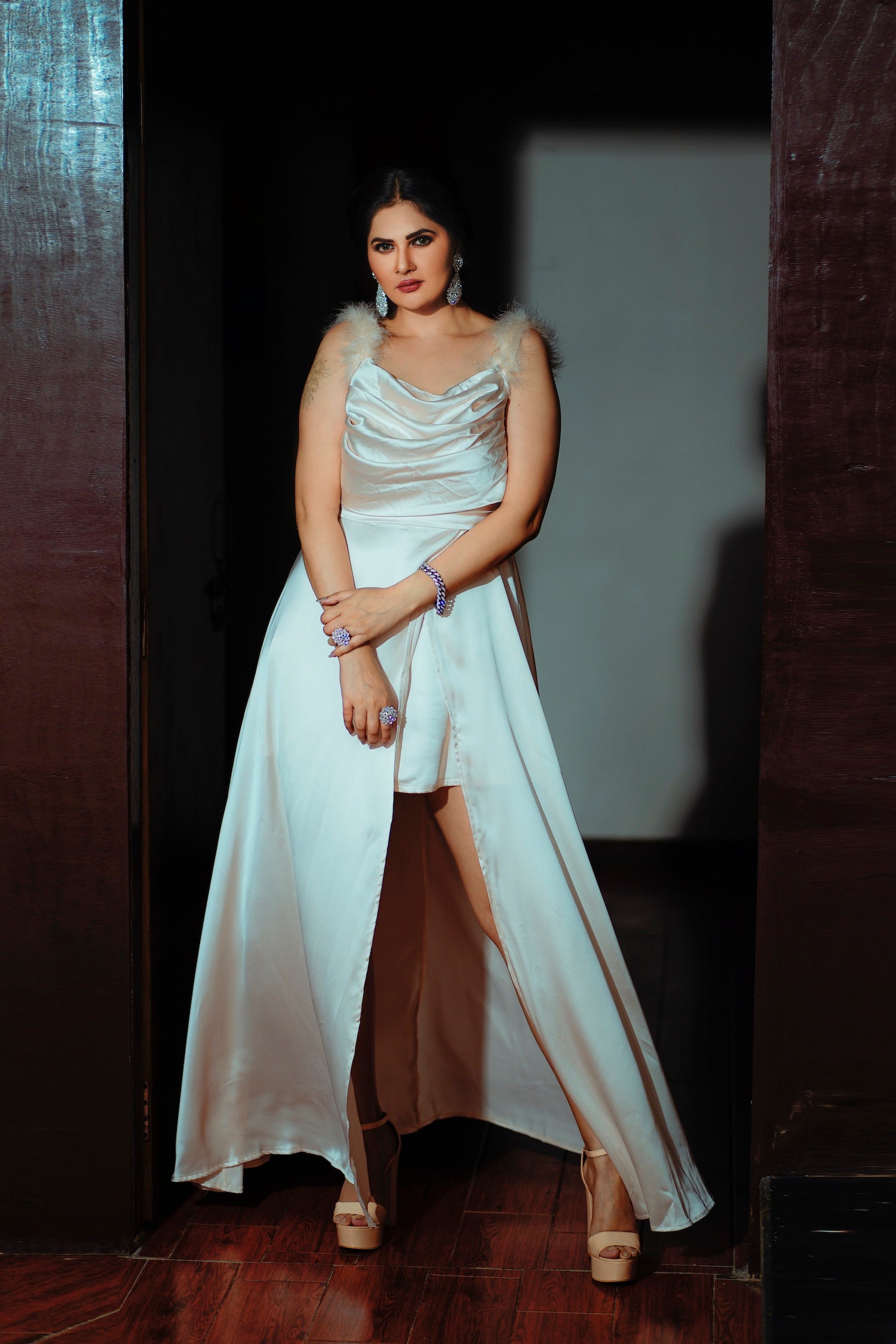 Cream Luxe Evening Gown – Exclusive Western Piece