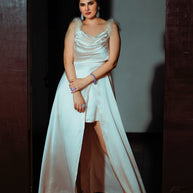 Cream Luxe Evening Gown – Exclusive Western Piece