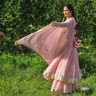 Elegant Blush Pink Anarkali Suit