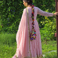 Elegant Blush Pink Anarkali Suit