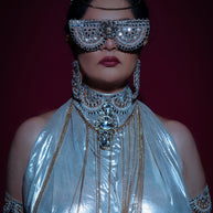✨ Editorial Statement Visor & Earrings Set – Shoot Accessory