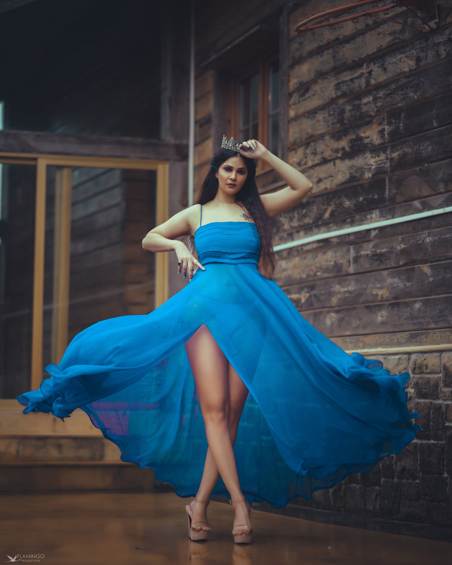 ✨ Elegant Blue  Dress ✨