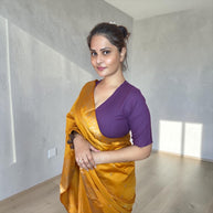VASTRAYAM Chinmayi Mustard Yellow Banarasi Silk Saree
