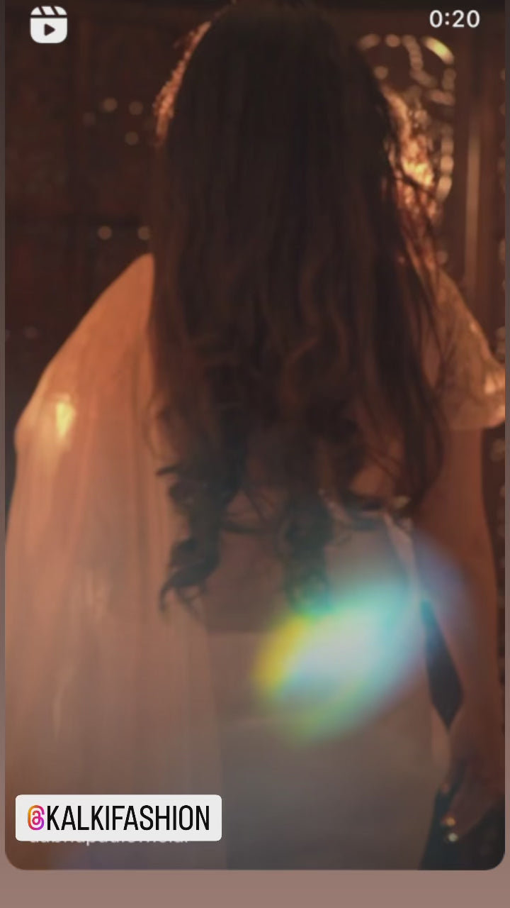 Ivory Beige Drape Saree – Exclusive Piece